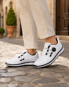 Trevor Men's Spikeless Golf Shoes – Microfibre Leather Lace-Up Golf Trainers