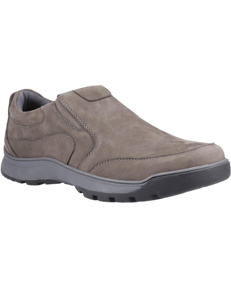 Gideon Men's Leather Slip-On Shoes – Memory Foam Casual Trainers with Rubber Sole