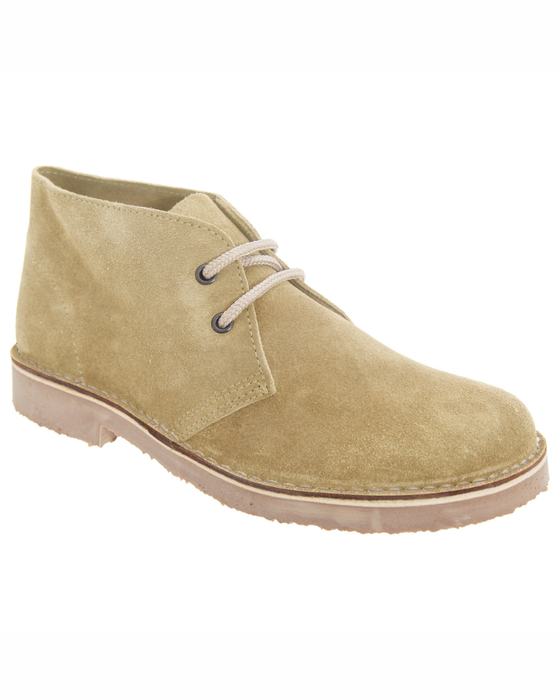 Stuart Men's Suede Desert Boots – Round Toe Lace-Up Ankle Boots