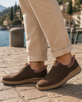 Grant Men's Nubuck Leather Slip-On Shoes – Memory Foam Casual Summer Loafers