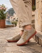 Gareth Men's Barefoot Trainers – Wide Toe Box Mesh Lace-Up Rubber Sole Shoes