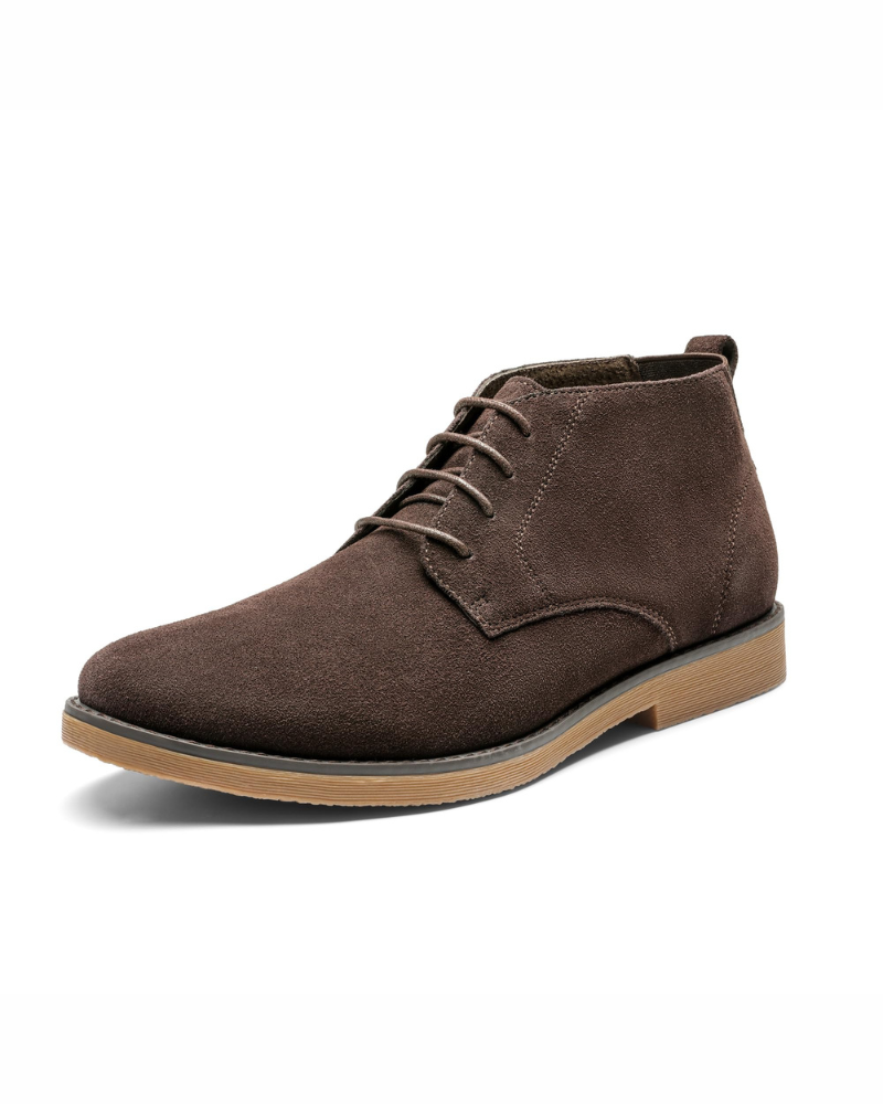 Cedric Men's Suede Chukka Boots – Lace-Up Leather Lined Ankle Boots