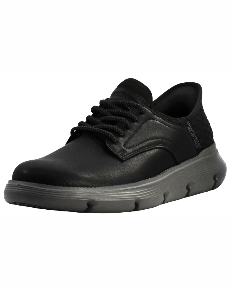 Leland Men's Leather Oxford Shoes – Wide Fit Slip-On Business Casual Shoes