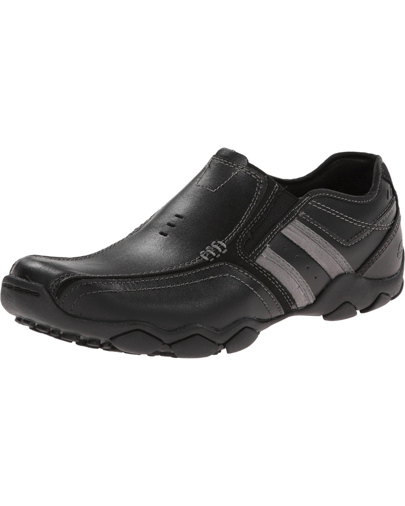 Wyatt Men's Leather Slip-On Loafers – Casual Rubber Sole Comfort Shoes