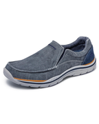Wesley Men's Knitted Slip-On Shoes – Wide Fit Memory Foam Casual Shoes