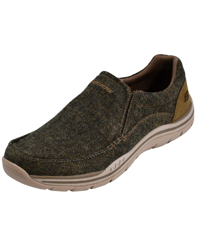 Wesley Men's Knitted Slip-On Shoes – Wide Fit Memory Foam Casual Shoes