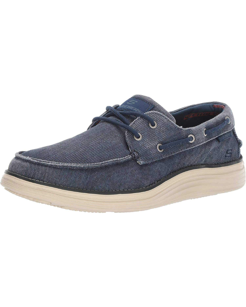 Preston Men's Canvas Boat Shoes – Lace-Up Casual Lightweight Deck Shoes