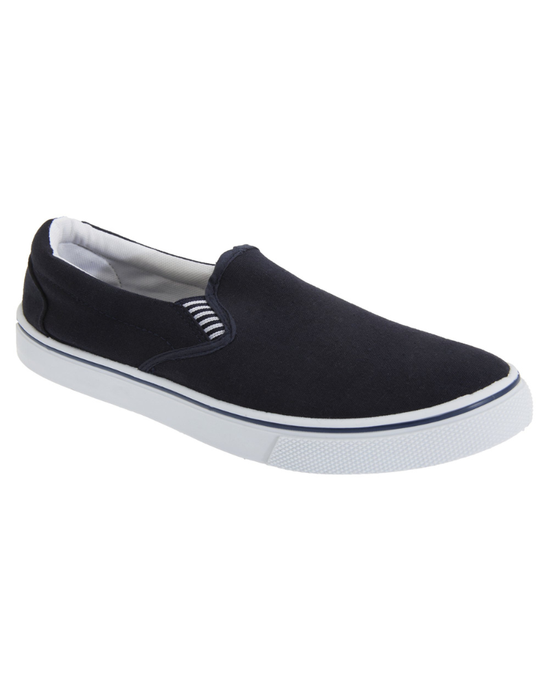 Mason Boys' Canvas Slip-On Shoes – Padded Collar Casual Yachting Pumps