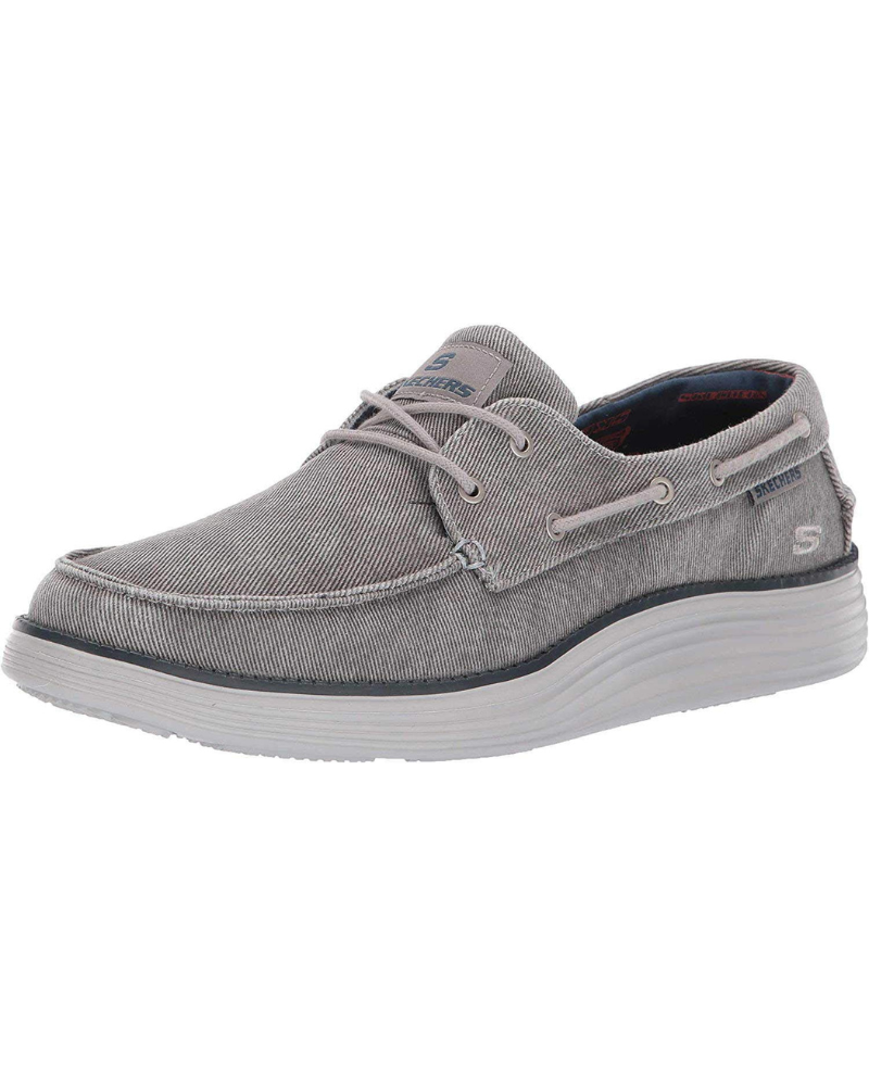 Preston Men's Canvas Boat Shoes – Lace-Up Casual Lightweight Deck Shoes