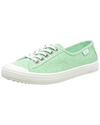 Poppy Women's Canvas Slip-On Shoes – White Lace-Up Casual Trainers