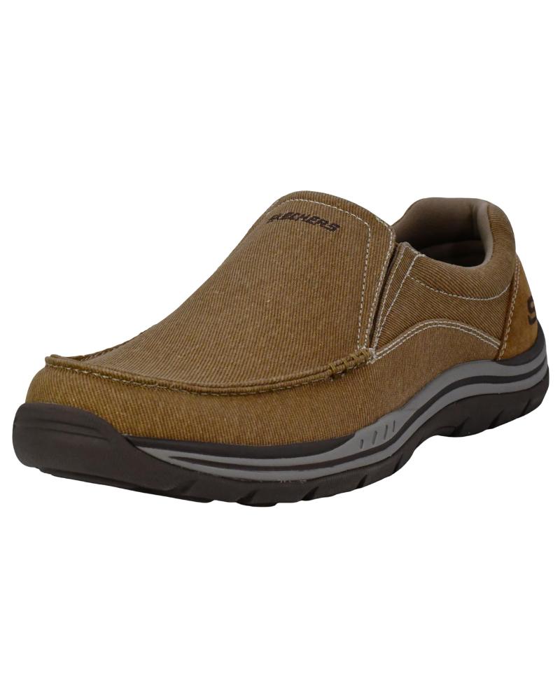 Wesley Men's Knitted Slip-On Shoes – Wide Fit Memory Foam Casual Shoes