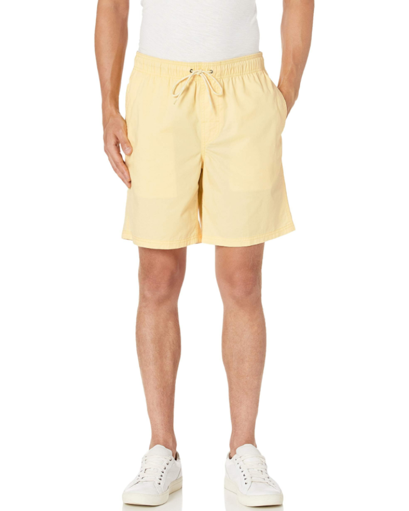 Douglas Men's Pull-On Shorts – Relaxed Fit Cotton Twill Drawstring Shorts