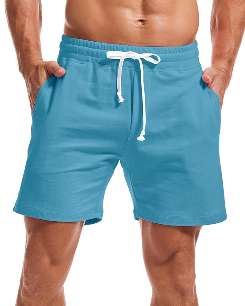 Nolan Men's Cotton Athletic Shorts – 5.5 Inch Drawstring Sports Shorts with Pockets