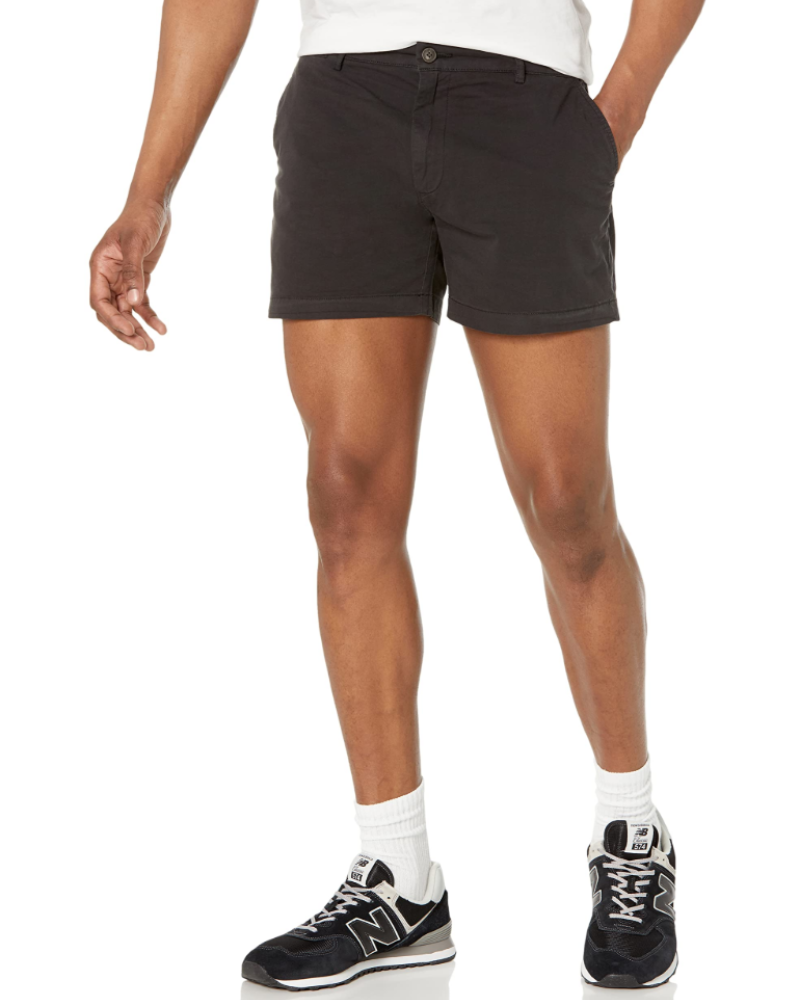 Calvin Men's Slim Fit Chino Shorts – Stretch Canvas 5 Inch Khaki Shorts