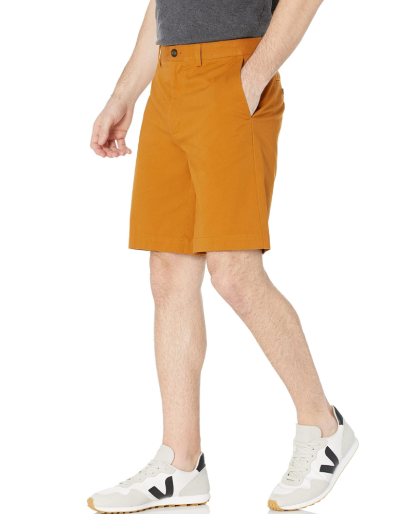 Hudson Men's Chino Shorts – Cotton Twill Classic Fit 9 Inch Khaki Shorts