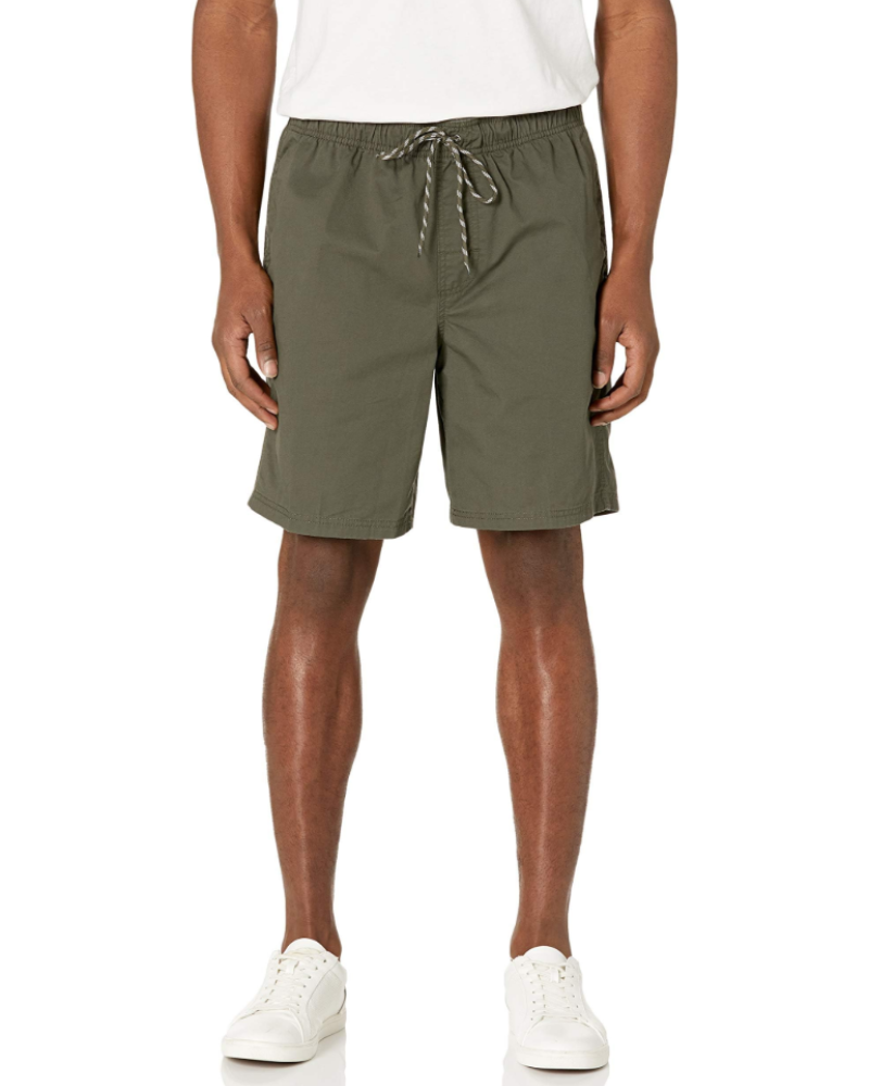 Douglas Men's Pull-On Shorts – Relaxed Fit Cotton Twill Drawstring Shorts