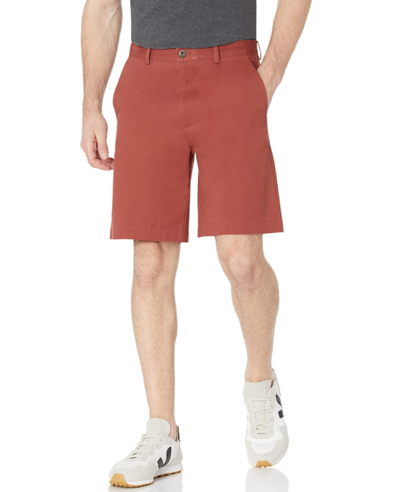 Hudson Men's Chino Shorts – Cotton Twill Classic Fit 9 Inch Khaki Shorts