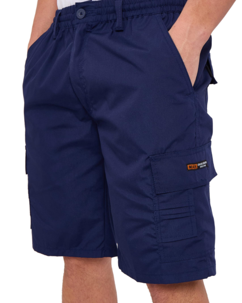 Larkin Men's Cotton Cargo Shorts – Regular Fit Multi-Pocket Drawstring Shorts