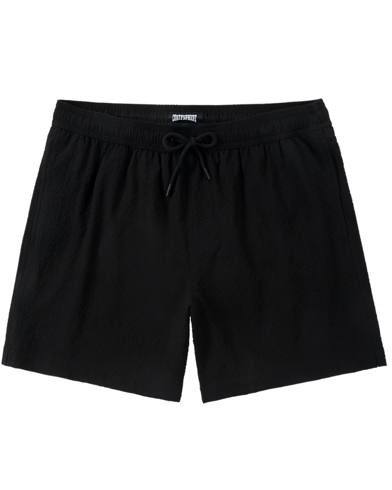 Beckett Men's Seersucker Swim Shorts – Quick-Dry Drawstring Beach Shorts