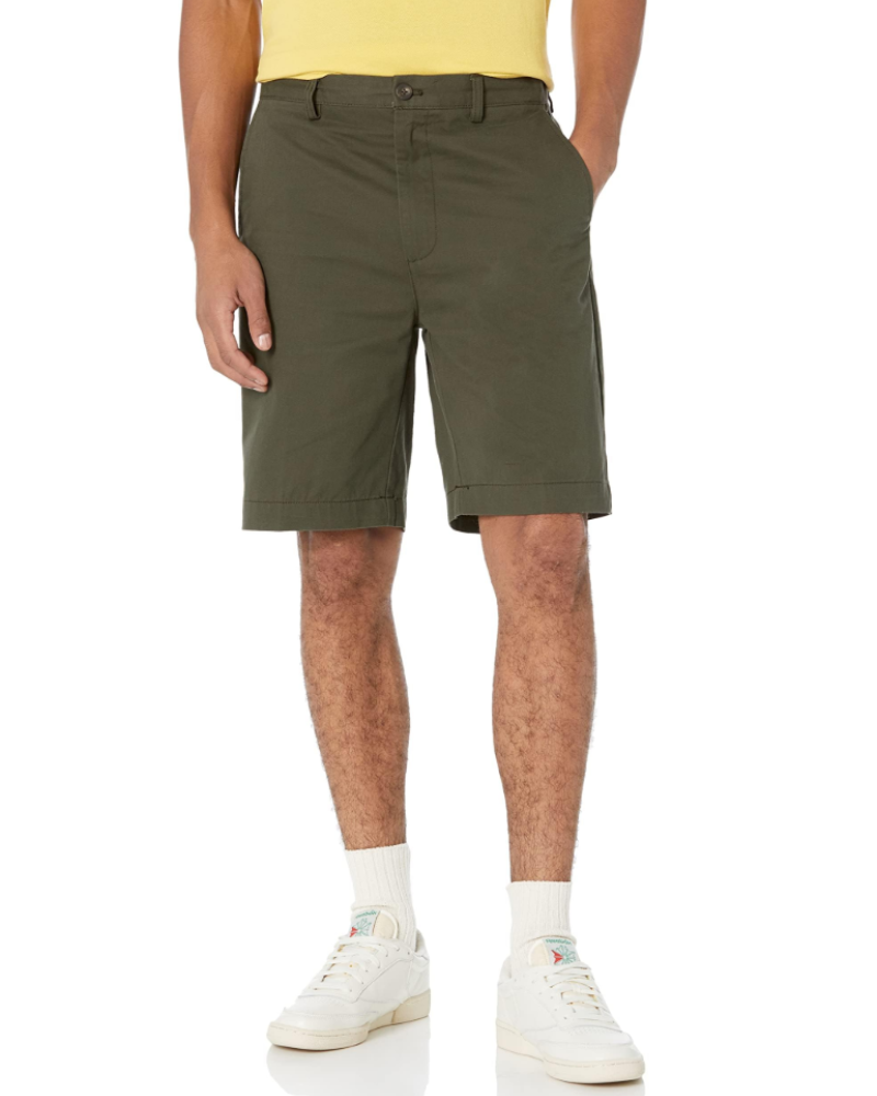 Hudson Men's Chino Shorts – Cotton Twill Classic Fit 9 Inch Khaki Shorts