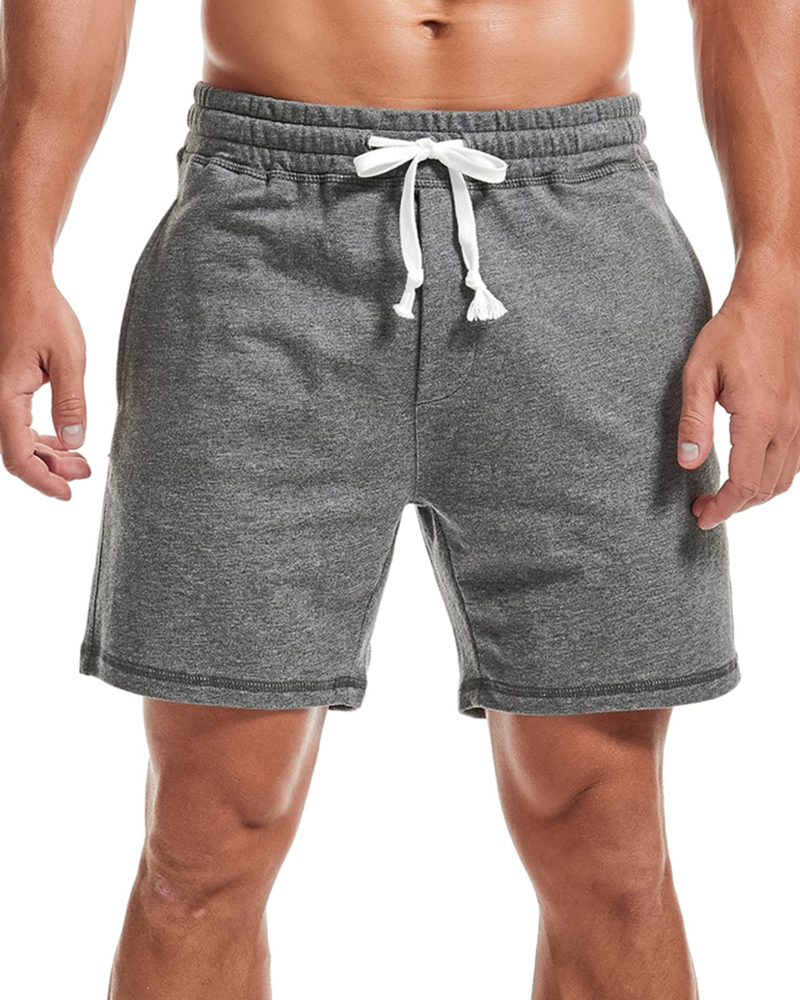 Nolan Men's Cotton Athletic Shorts – 5.5 Inch Drawstring Sports Shorts with Pockets