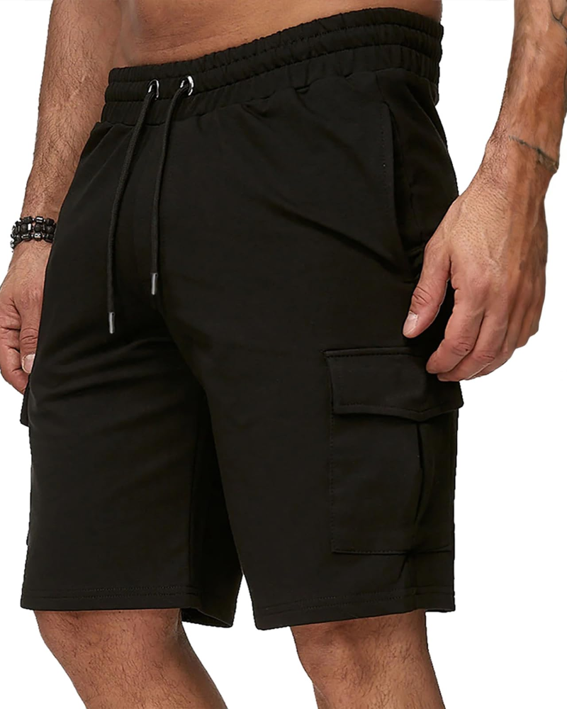 Vincent Men's Cargo Shorts – 5 Pocket Drawstring Utility Work Shorts