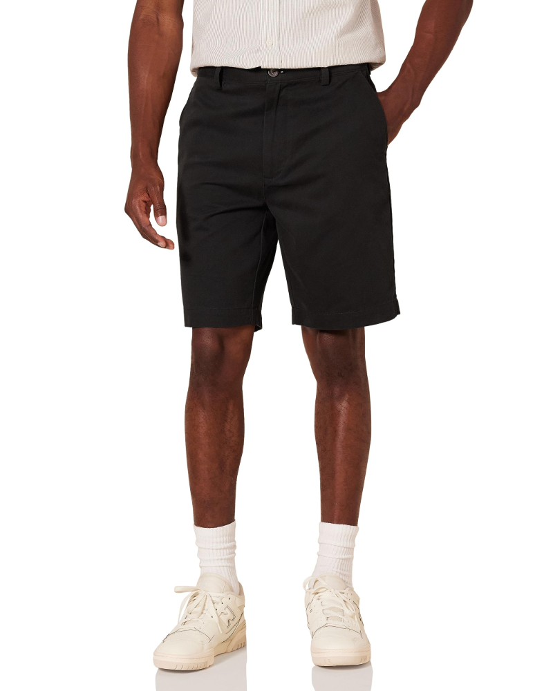 Hudson Men's Chino Shorts – Cotton Twill Classic Fit 9 Inch Khaki Shorts