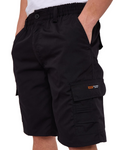 Larkin Men's Cotton Cargo Shorts – Regular Fit Multi-Pocket Drawstring Shorts