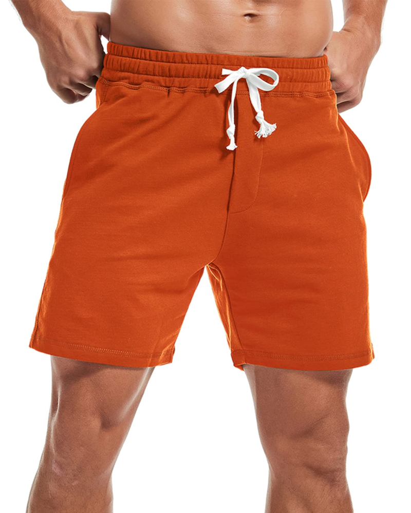 Nolan Men's Cotton Athletic Shorts – 5.5 Inch Drawstring Sports Shorts with Pockets