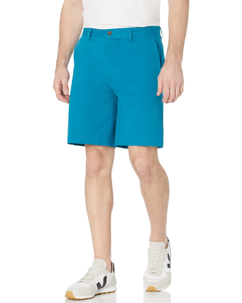 Hudson Men's Chino Shorts – Cotton Twill Classic Fit 9 Inch Khaki Shorts