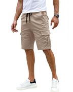 Grayson Men's Cotton Cargo Shorts – Drawstring Multi-Pocket Casual Summer Shorts