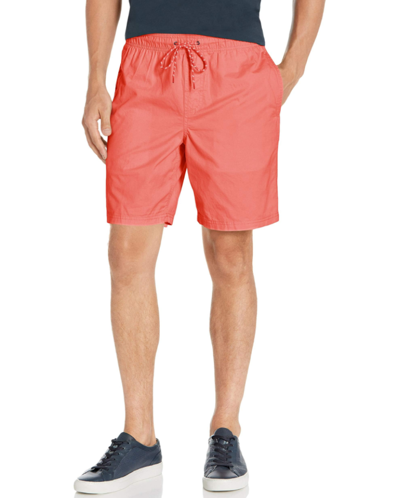 Douglas Men's Pull-On Shorts – Relaxed Fit Cotton Twill Drawstring Shorts