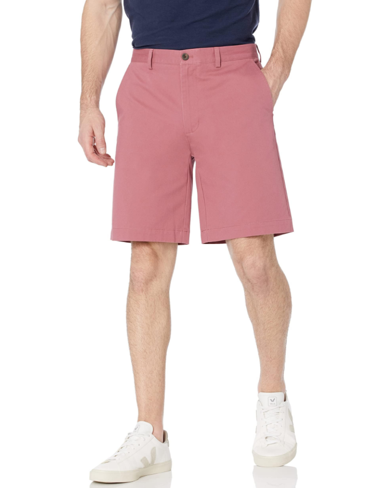 Hudson Men's Chino Shorts – Cotton Twill Classic Fit 9 Inch Khaki Shorts