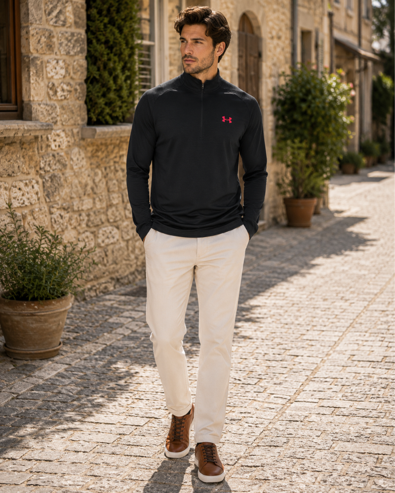 Nolan Men's Half Zip Training Top – Long Sleeve Performance Sports Pullover