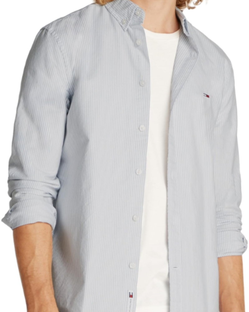 Evan Men's Striped Shirt – Long Sleeve Spread Collar Casual Button-Up Shirt