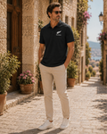 Callum Men's Polo Shirt – New Zealand Embroidered Cotton Blend Collared Polo