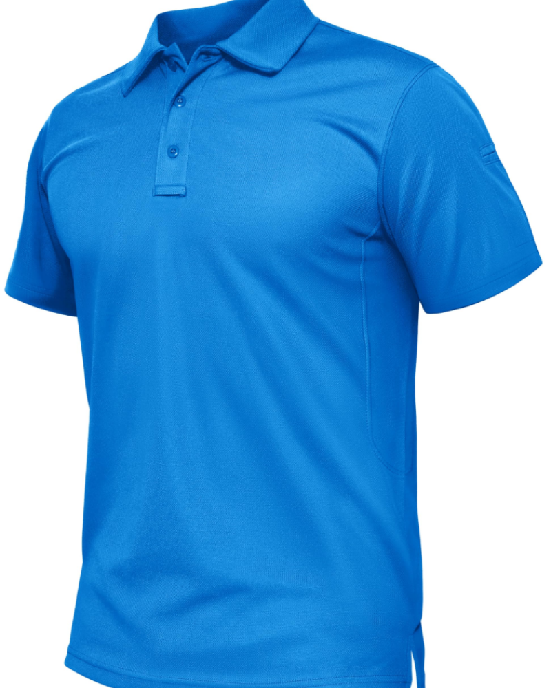 Darren Men's Performance Polo Shirt – Quick Dry 3 Button Work & Golf Polo