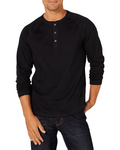 Blake Men's Cotton Henley T-Shirt – Relaxed Fit Button Neck Short Sleeve Casual Top