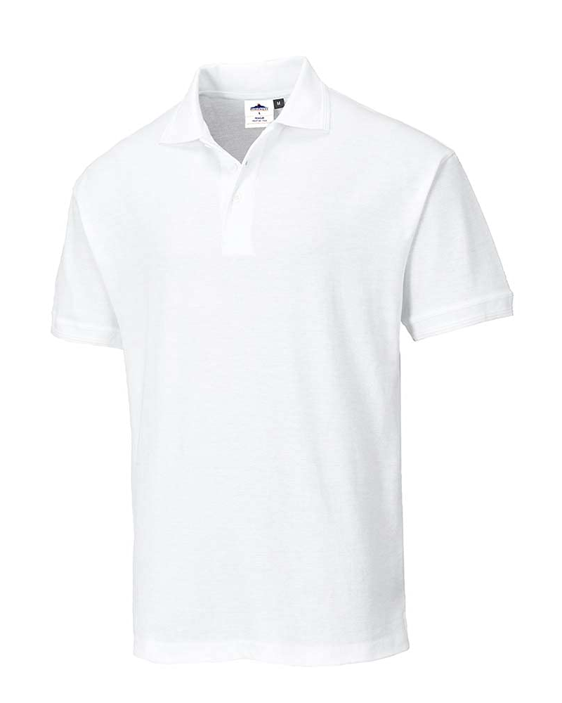 Stuart Men's Polycotton Polo Shirt – 210GSM Pique Work Polo with 3 Button Placket