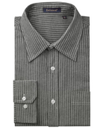 Marshall Men's Striped Oxford Shirt – Long Sleeve Cotton Blend Button-Up Shirt