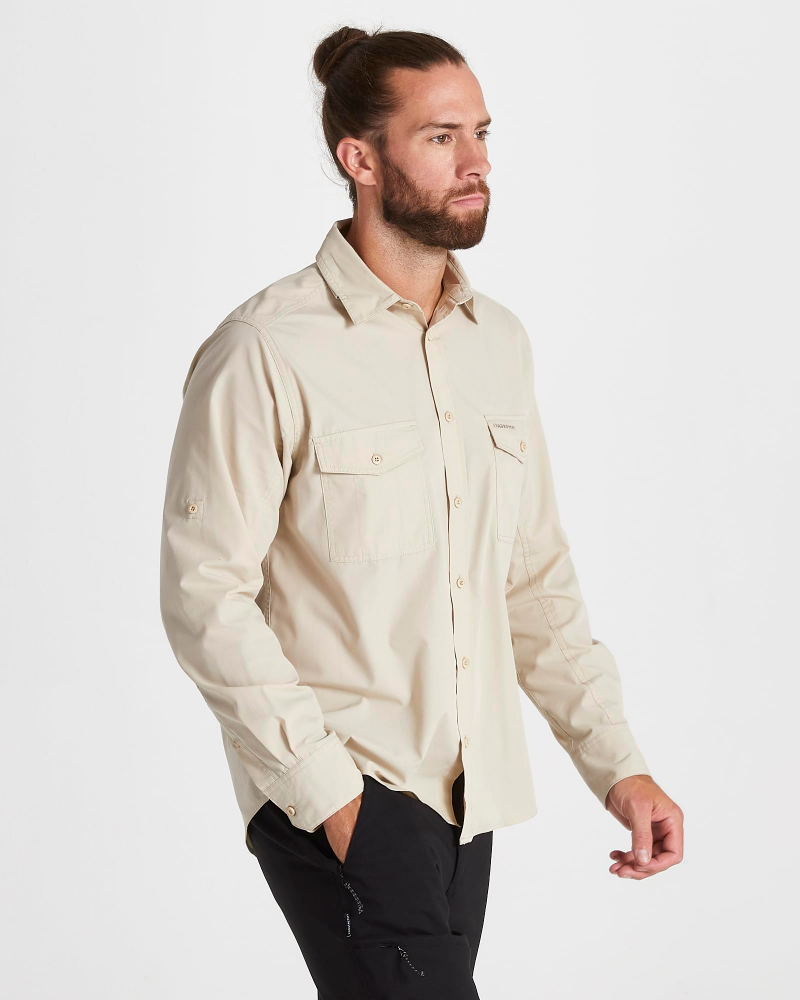 Owen Men's Long Sleeve Walking Shirt – Recycled UPF50+ Outdoor Hiking Shirt