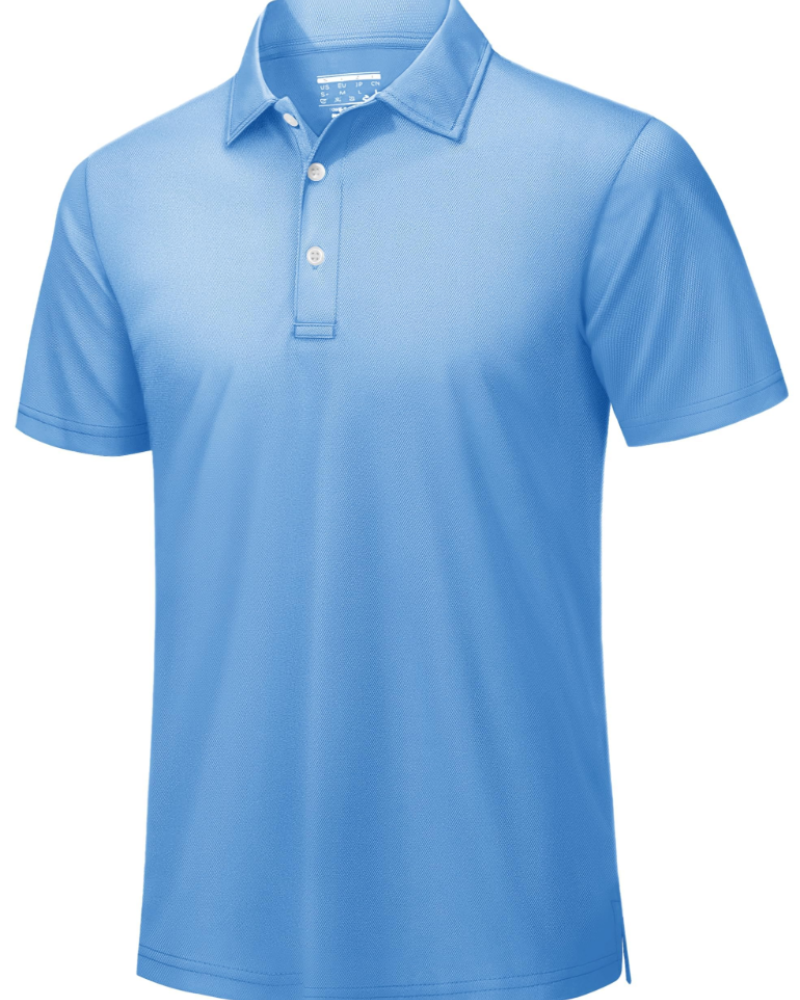Cedric Men's Performance Polo Shirt – Short Sleeve 3 Button Sports Golf Polo