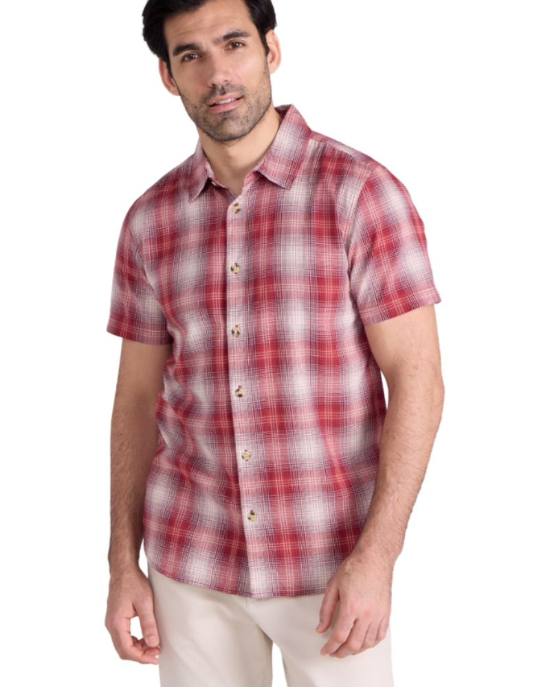 Bryson Men's Cotton Short Sleeve Shirt – Lightweight Casual Travel Holiday Shirt