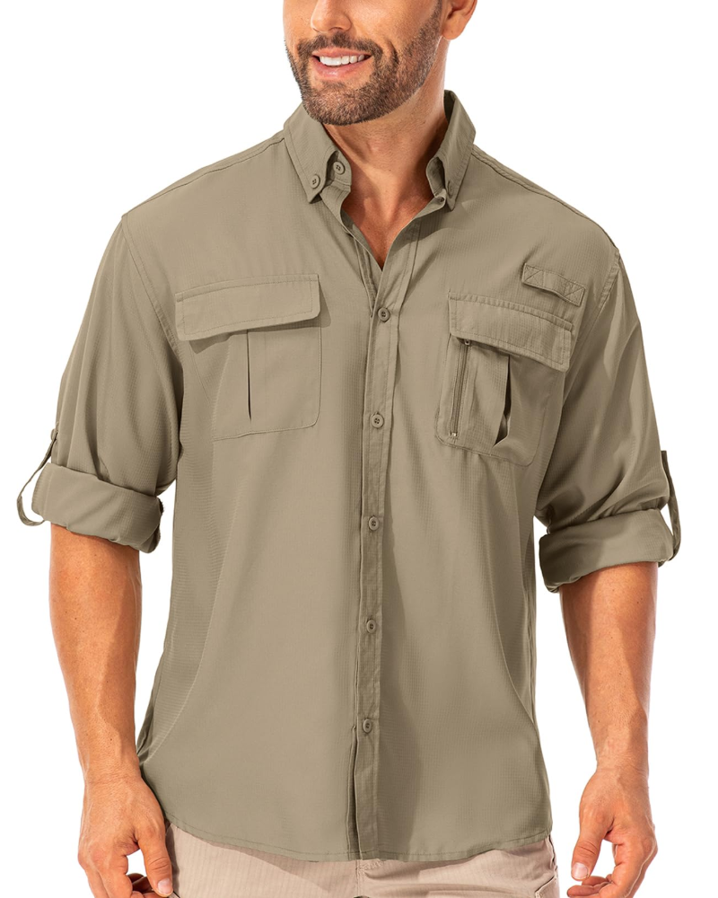 Camden Men's UPF50+ Fishing Shirt – Quick-Dry Long Sleeve Outdoor Shirt