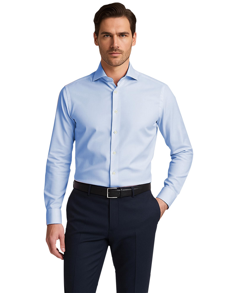 Colin Men's Cotton Blend Formal Shirt – Long Sleeve Regular Fit Button-Down Shirt