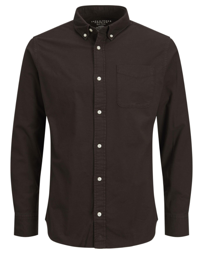 Elliis Men's Organic Cotton Oxford Shirt – Long Sleeve Button-Down Casual Shirt