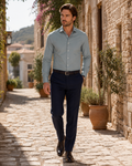 Colin Men's Cotton Blend Formal Shirt – Long Sleeve Regular Fit Button-Down Shirt