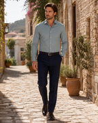 Colin Men's Cotton Blend Formal Shirt – Long Sleeve Regular Fit Button-Down Shirt