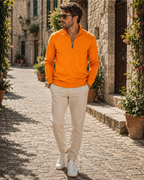 Benson Men's Quarter Zip Fleece Sweatshirt – Polar Fleece Pullover with Front Pocket