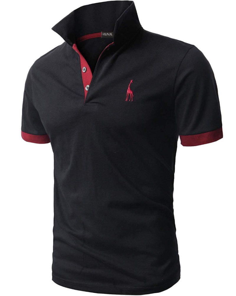 Malcolm Men's Cotton Polo Shirt – Short Sleeve 3 Button Collared Polo Top